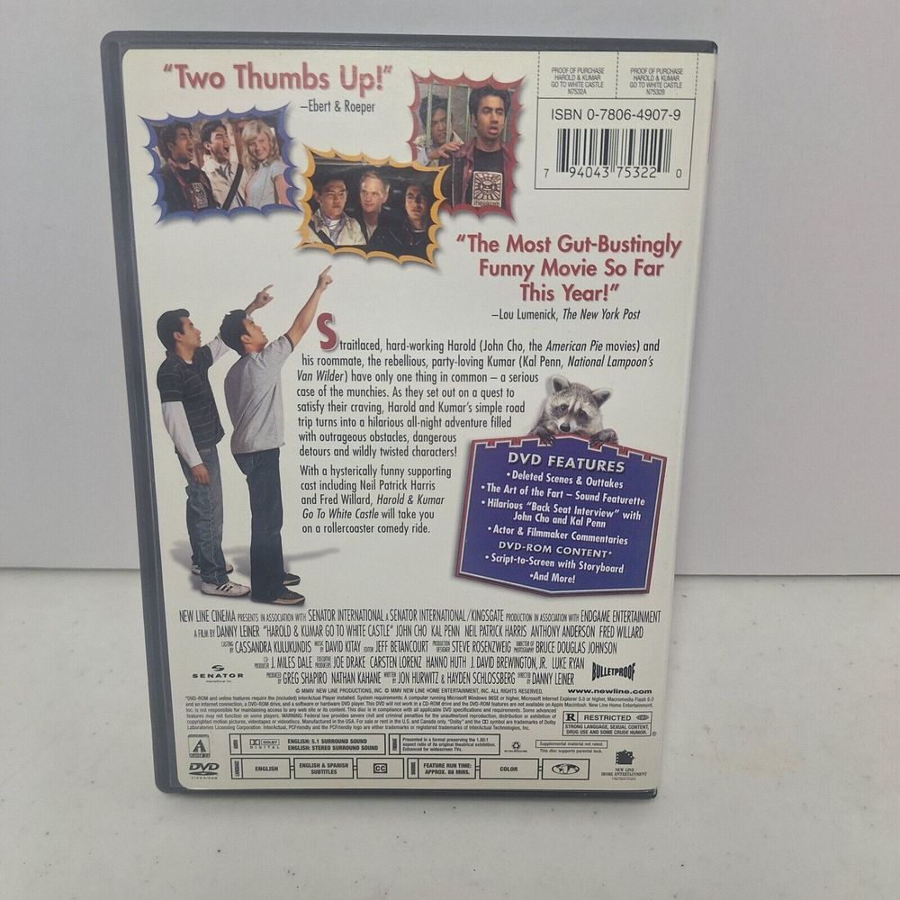 Harold & Kumar Go to White Castle (DVD, 2004) - Picture 2 of 4
